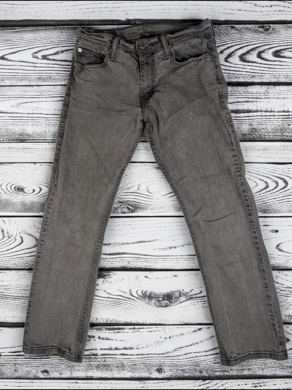 Levi's 514 Jeans Men's 29X30 Straight Fit Gray Wash